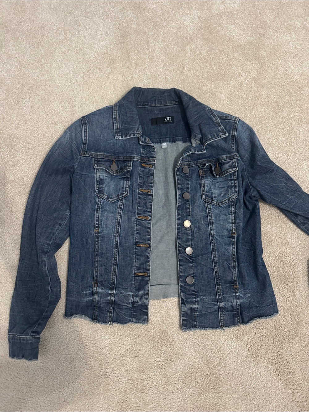 Kut from the Kloth Indigo Denim Jacket with Button Front